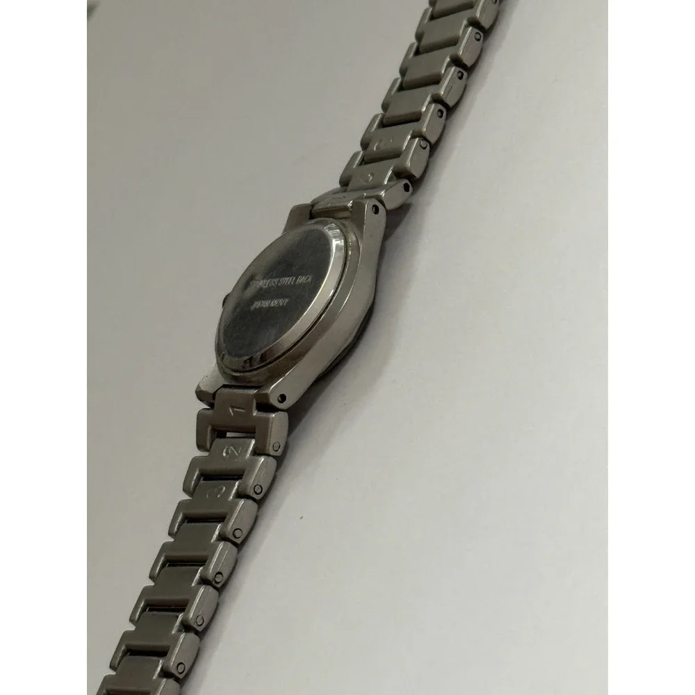 Women's CALVIN KLEIN Silver Tone Stainless Bracelet Watch Rhinestone NEW BATTERY